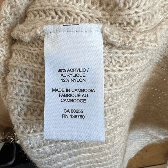 RW&CO. Delicate V Neck Knit Crochet Balloon Long Sleeve Tunic Sweater S Dainty - Picture 8 of 13